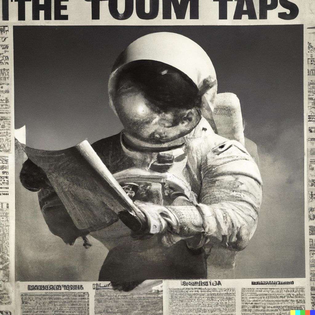 an astronaut, front page of The New York Times, 1960